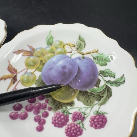 Royal Standard Fine Bone China England Dish Plate Fruit Set 2 Gold Edge 4inch - Picture 6 of 14
